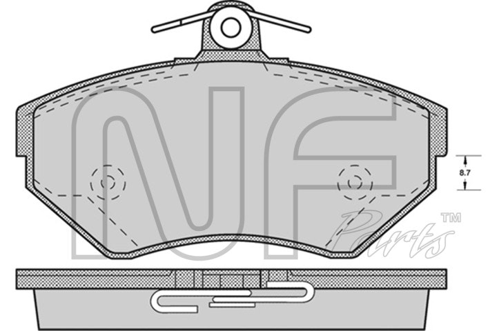 NF PARTS Комплект тормозных колодок, дисковый тормоз NF0018241